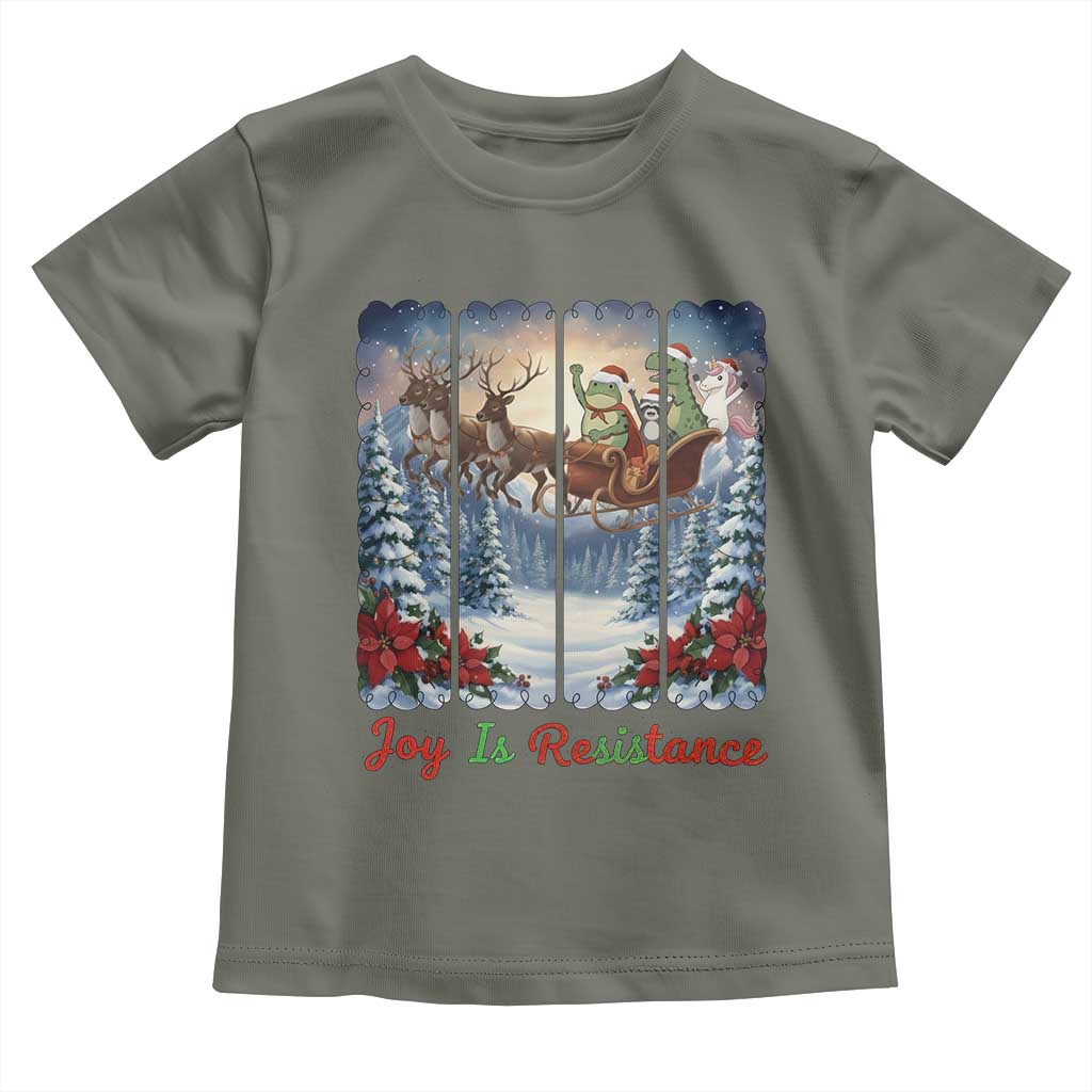 Joy Is Resistance Portland Frog Protest Toddler T Shirt Funny Holiday Meme Gift Idea - Wonder Print Shop