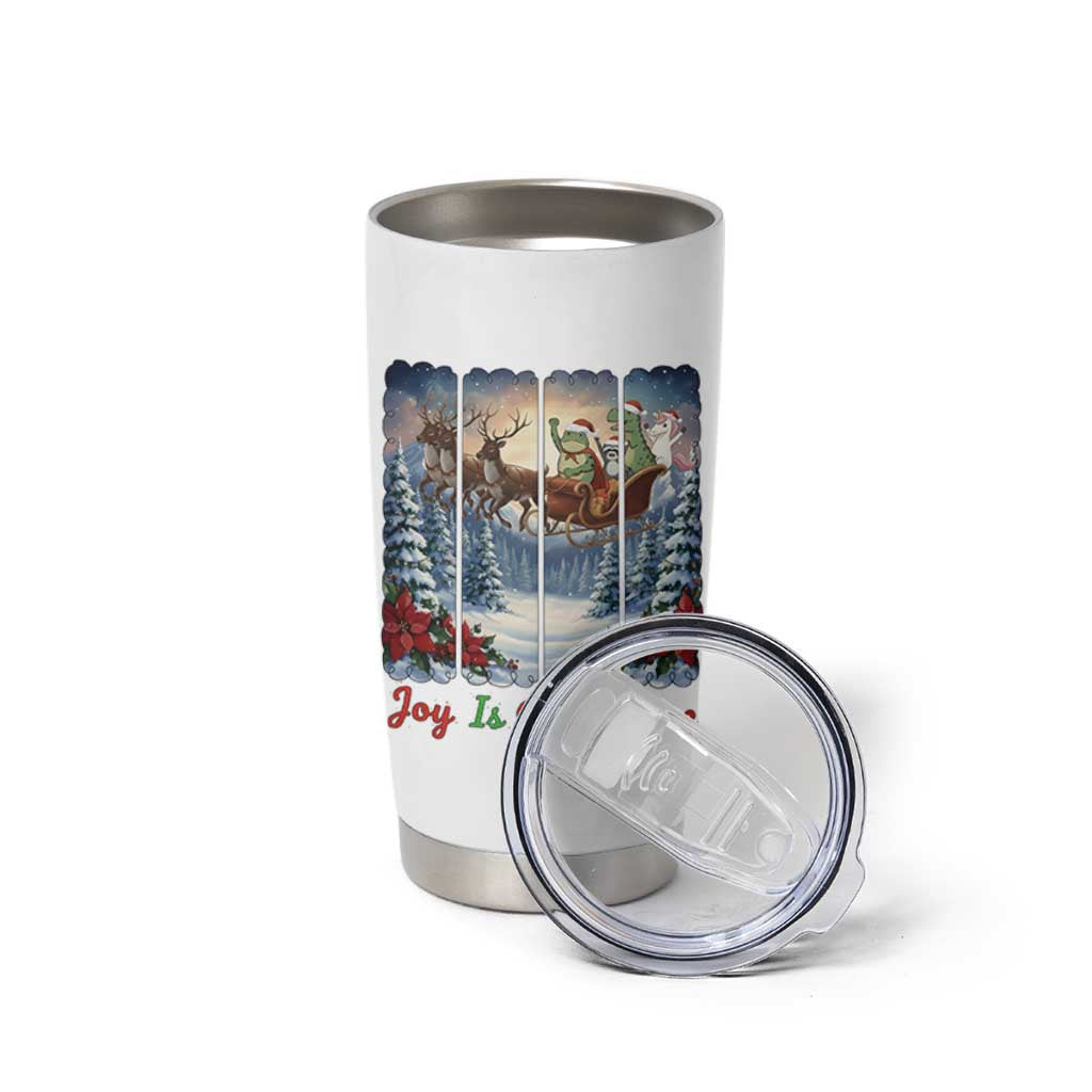 Joy Is Resistance Portland Frog Protest Tumbler Cup Funny Holiday Meme Gift Idea - Wonder Print Shop