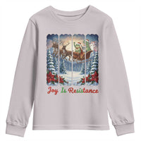 Joy Is Resistance Portland Frog Protest Youth Sweatshirt Funny Holiday Meme Gift Idea - Wonder Print Shop