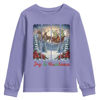 Joy Is Resistance Portland Frog Protest Youth Sweatshirt Funny Holiday Meme Gift Idea - Wonder Print Shop