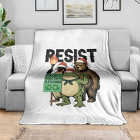 Funny Christmas Frogs Together Strong Throw Blanket Portland Resist Meme Gift - Wonder Print Shop