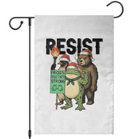 Funny Christmas Frogs Together Strong Garden Flag Portland Resist Meme Gift - Wonder Print Shop