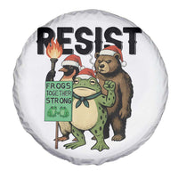 Funny Christmas Frogs Together Strong Spare Tire Cover Portland Resist Meme Gift - Wonder Print Shop
