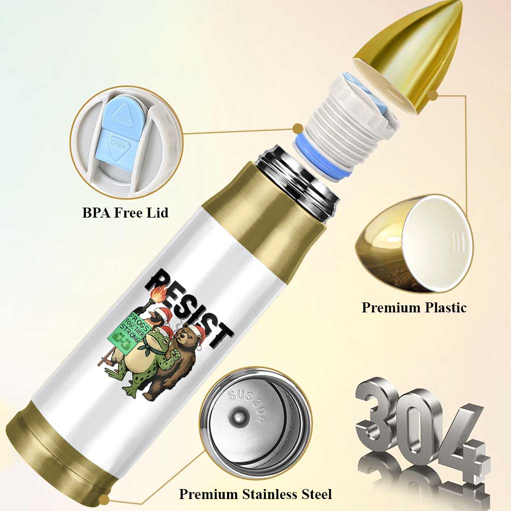 Funny Christmas Frogs Together Strong Bullet Tumbler Portland Resist Meme Gift - Wonder Print Shop