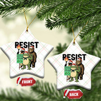 Funny Xmas Frogs Together Strong Ceramic Ornament Portland Resist Meme Gift - Wonder Print Shop
