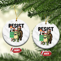 Funny Xmas Frogs Together Strong Ceramic Ornament Portland Resist Meme Gift - Wonder Print Shop