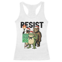 Funny Christmas Frogs Together Strong Racerback Tank Top Portland Resist Meme Gift - Wonder Print Shop