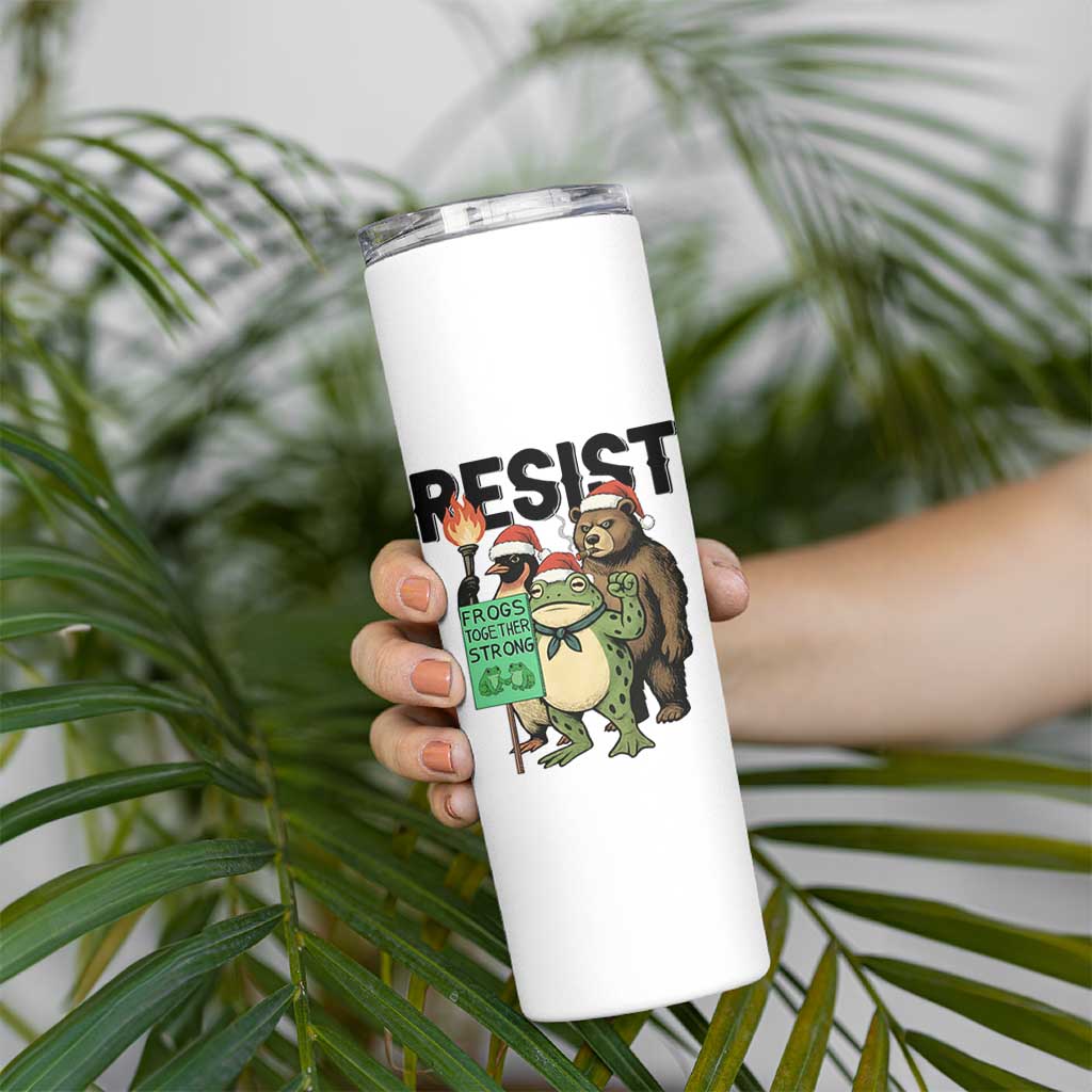 Funny Christmas Frogs Together Strong Skinny Tumbler Portland Resist Meme Gift - Wonder Print Shop