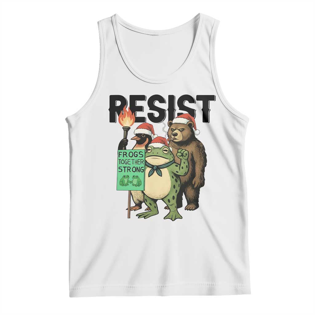Funny Christmas Frogs Together Strong Tank Top Portland Resist Meme Gift - Wonder Print Shop