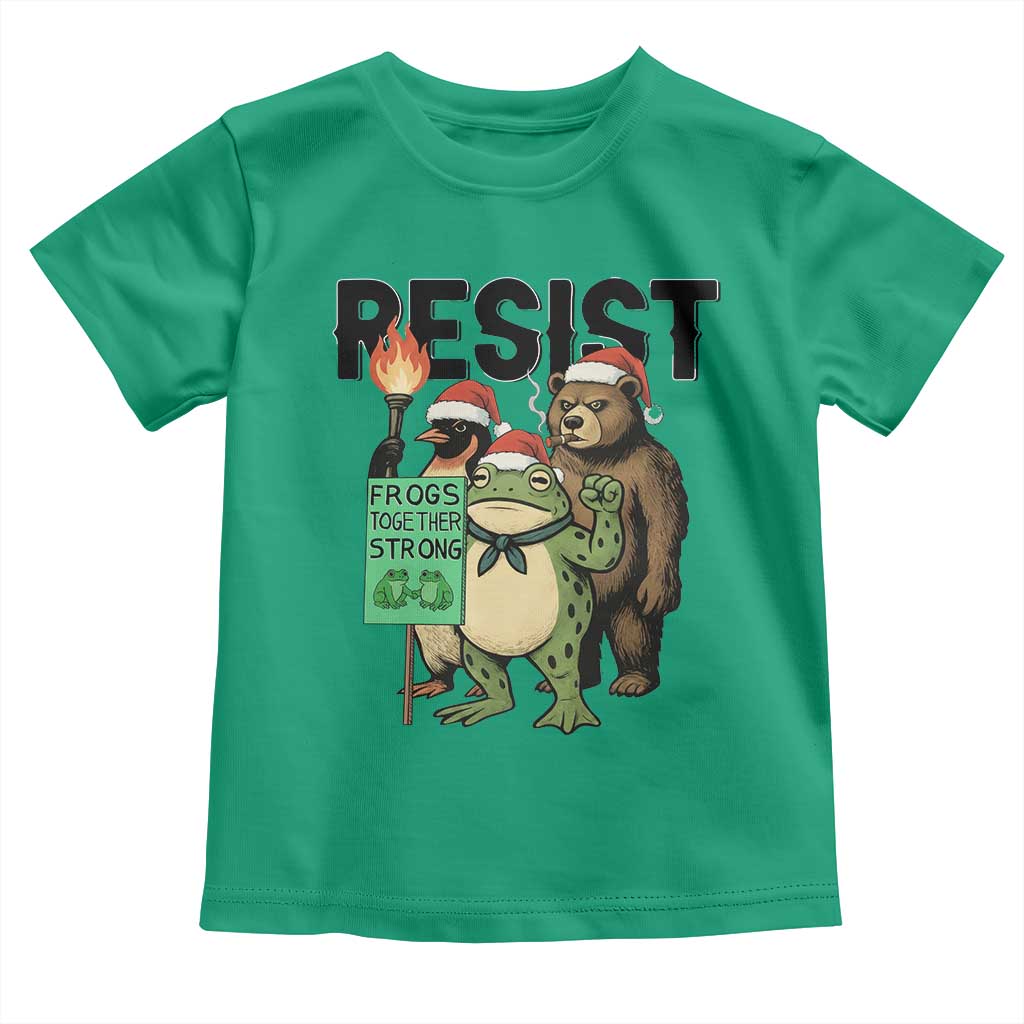 Funny Christmas Frogs Together Strong Toddler T Shirt Portland Resist Meme Gift - Wonder Print Shop