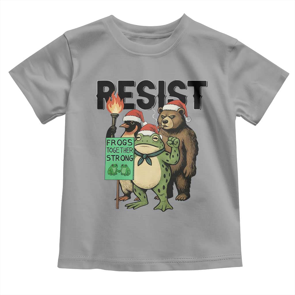 Funny Christmas Frogs Together Strong Toddler T Shirt Portland Resist Meme Gift - Wonder Print Shop