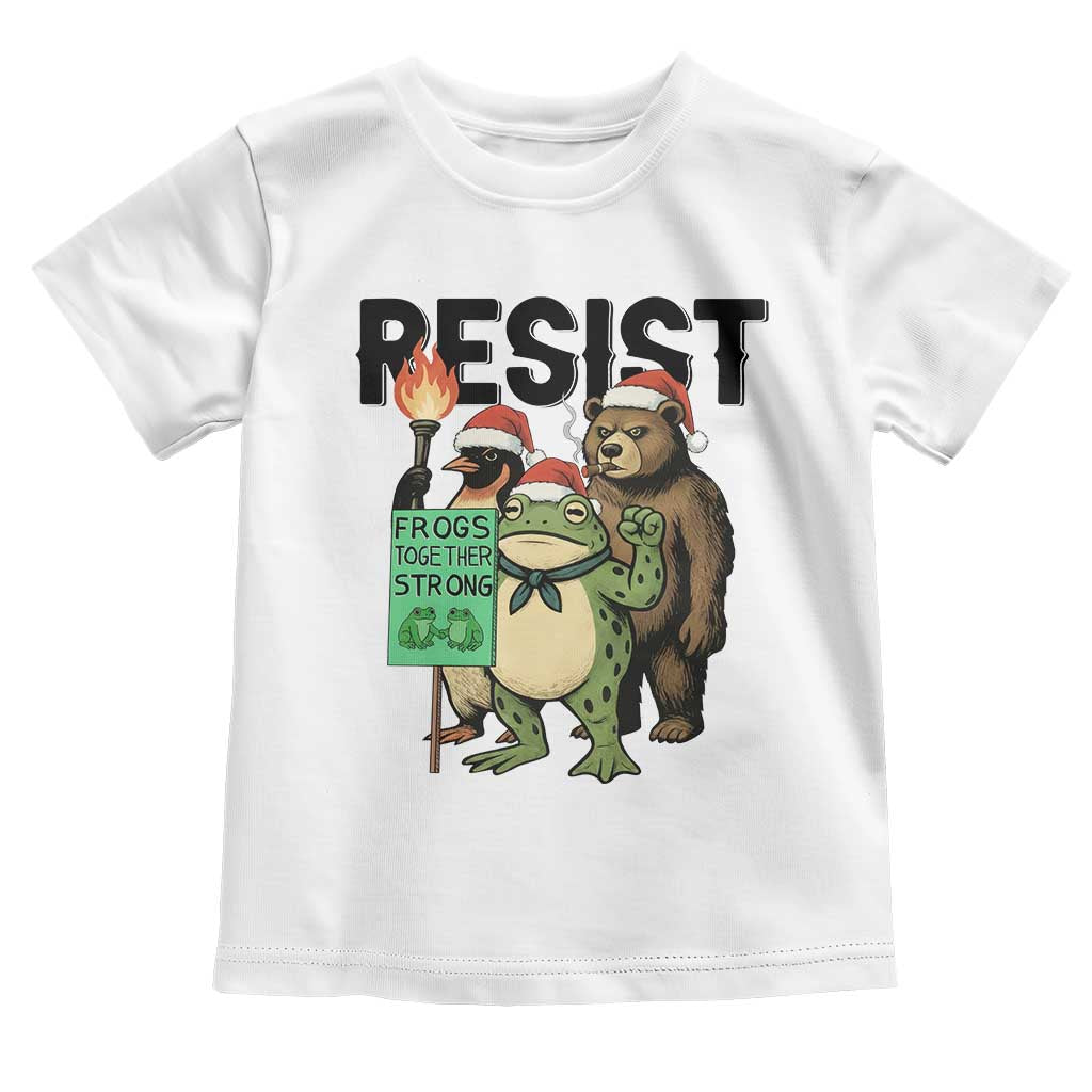 Funny Christmas Frogs Together Strong Toddler T Shirt Portland Resist Meme Gift - Wonder Print Shop