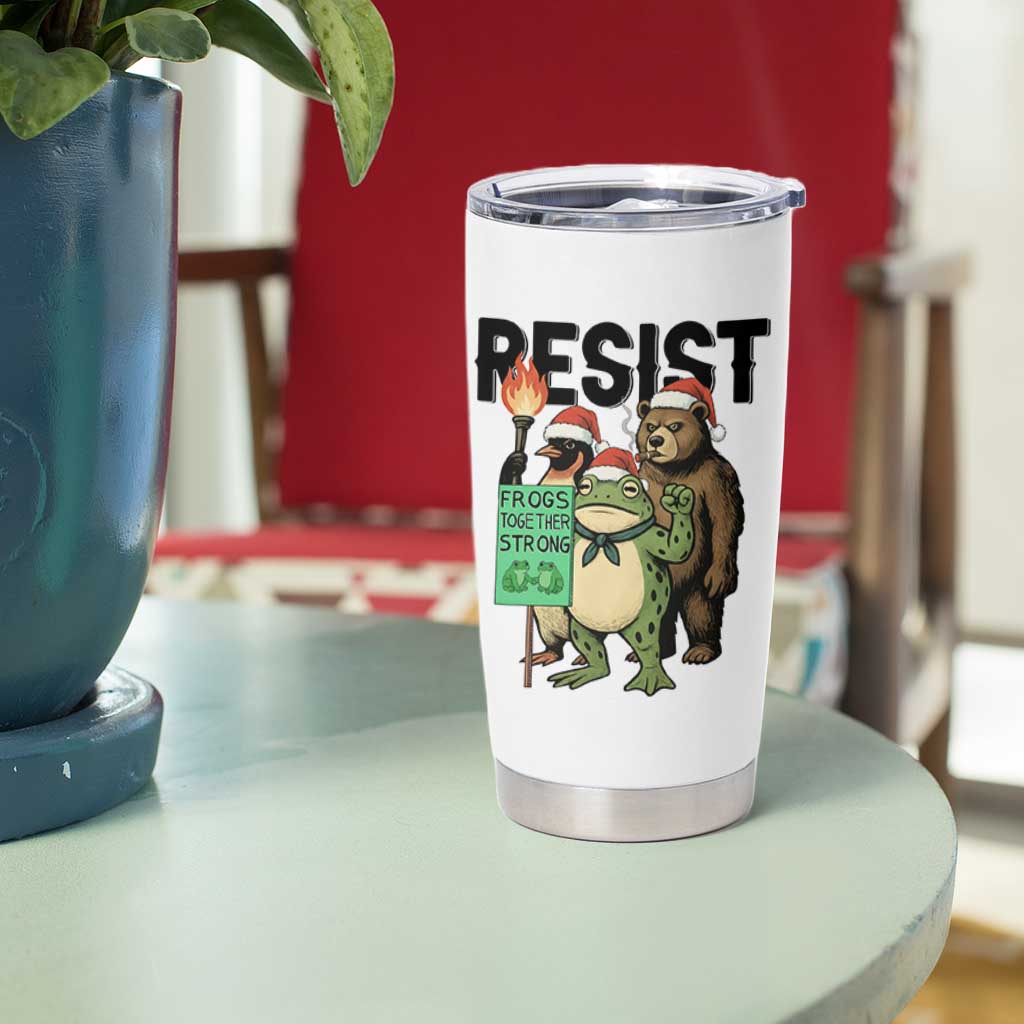 Funny Christmas Frogs Together Strong Tumbler Cup Portland Resist Meme Gift - Wonder Print Shop
