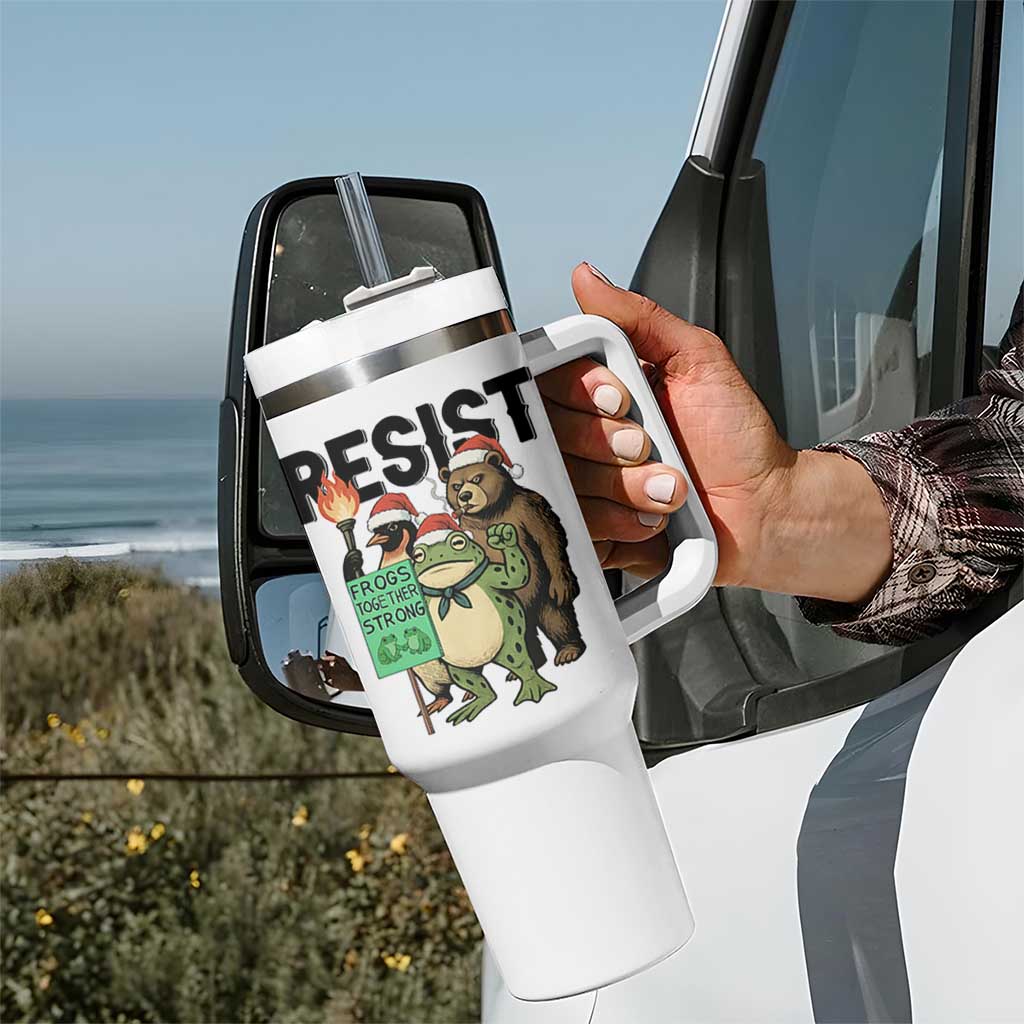 Funny Christmas Frogs Together Strong Tumbler With Handle Portland Resist Meme Gift - Wonder Print Shop