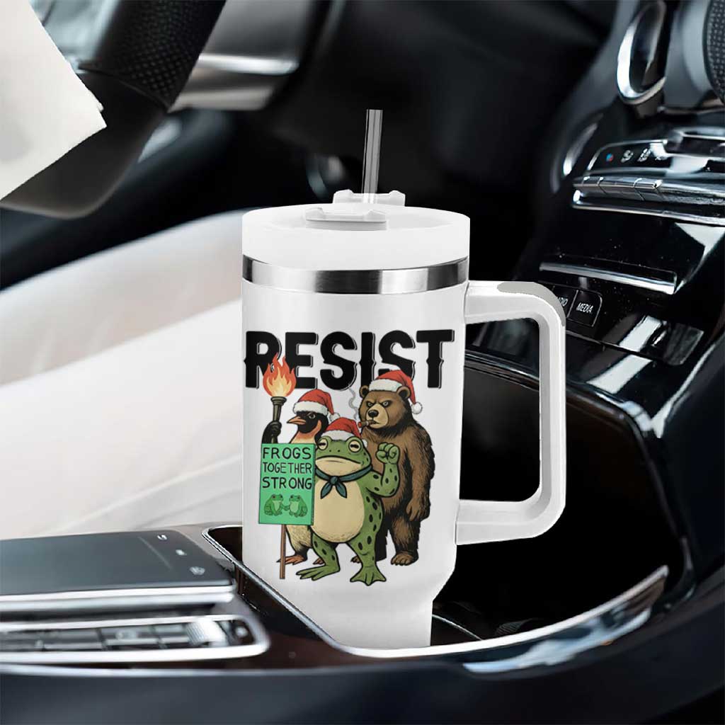 Funny Christmas Frogs Together Strong Tumbler With Handle Portland Resist Meme Gift - Wonder Print Shop