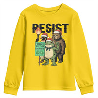 Funny Christmas Frogs Together Strong Youth Sweatshirt Portland Resist Meme Gift - Wonder Print Shop
