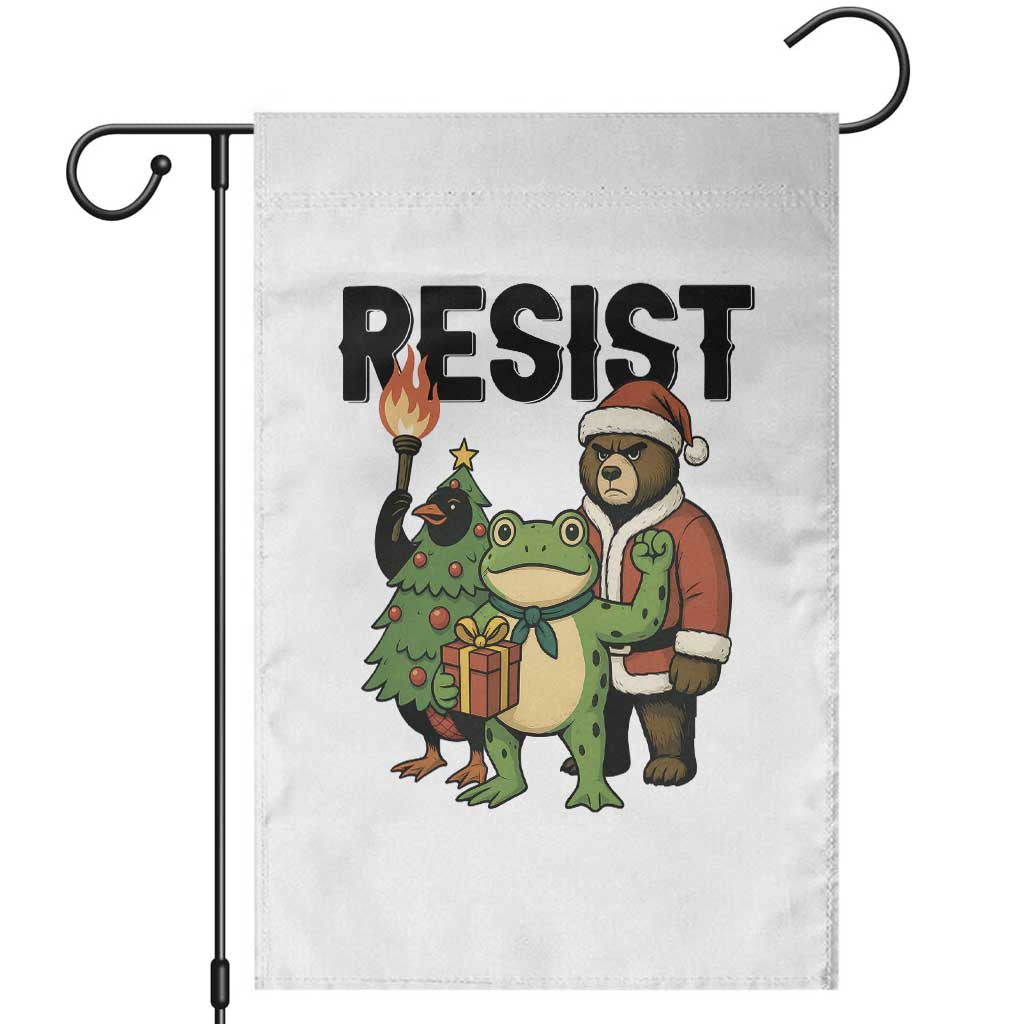 Portland Frog Protest Frogs Together Strong Garden Flag Funny Holiday Gift - Wonder Print Shop