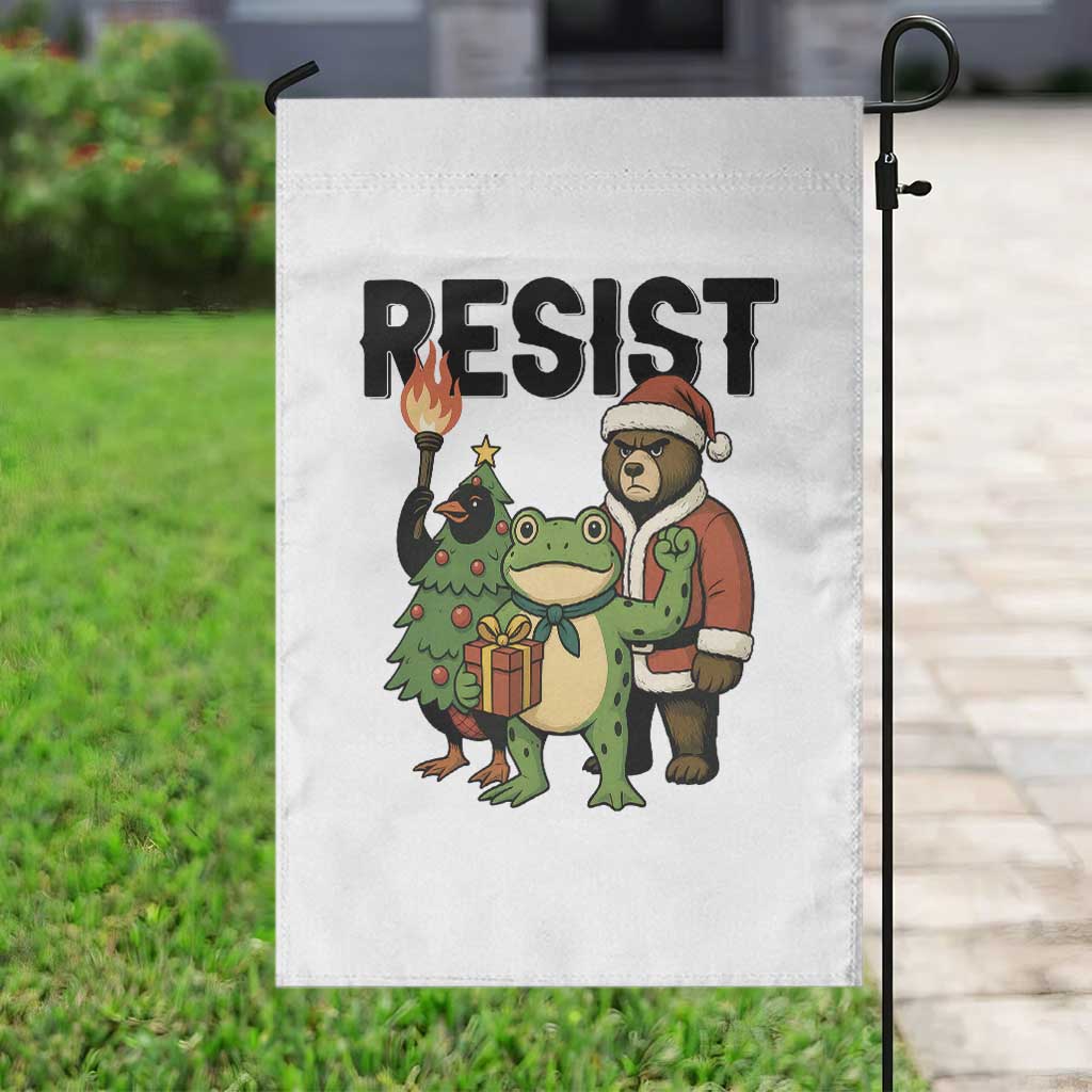 Portland Frog Protest Frogs Together Strong Garden Flag Funny Holiday Gift - Wonder Print Shop