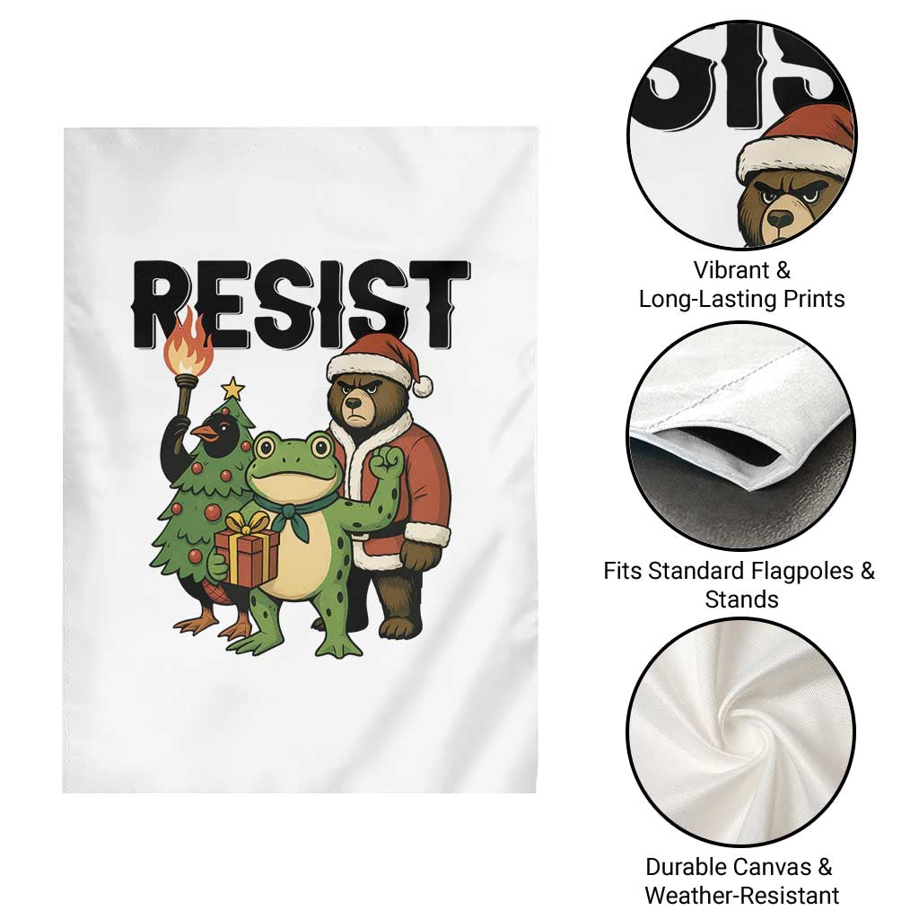 Portland Frog Protest Frogs Together Strong Garden Flag Funny Holiday Gift - Wonder Print Shop