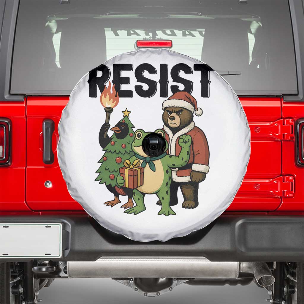 Portland Frog Protest Frogs Together Strong Spare Tire Cover Funny Holiday Gift - Wonder Print Shop