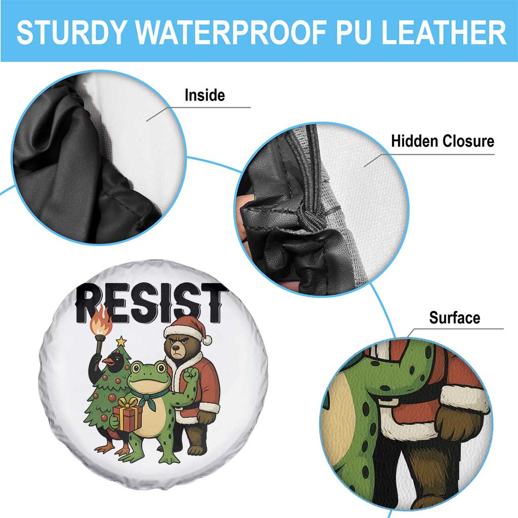 Portland Frog Protest Frogs Together Strong Spare Tire Cover Funny Holiday Gift - Wonder Print Shop