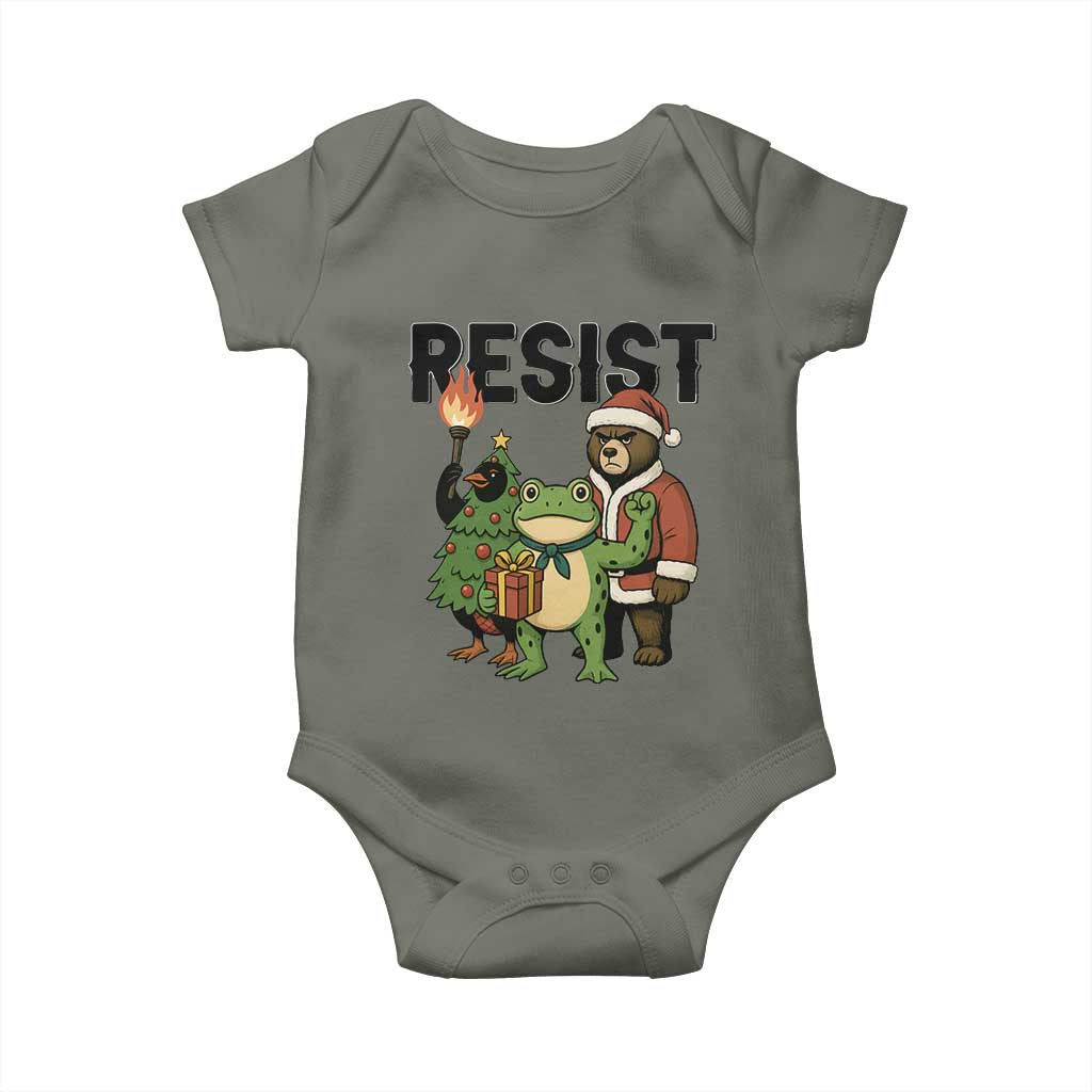 Portland Frog Protest Frogs Together Strong Baby Onesie Funny Holiday Gift - Wonder Print Shop