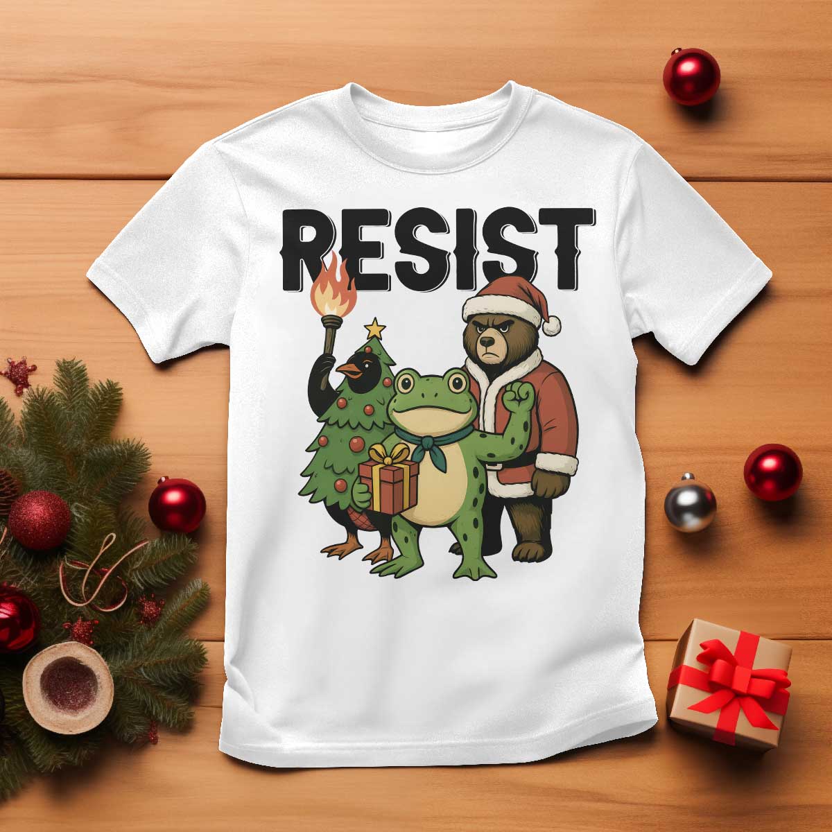 Portland Frog Protest Frogs Together Strong T Shirt Funny Holiday Gift - Wonder Print Shop