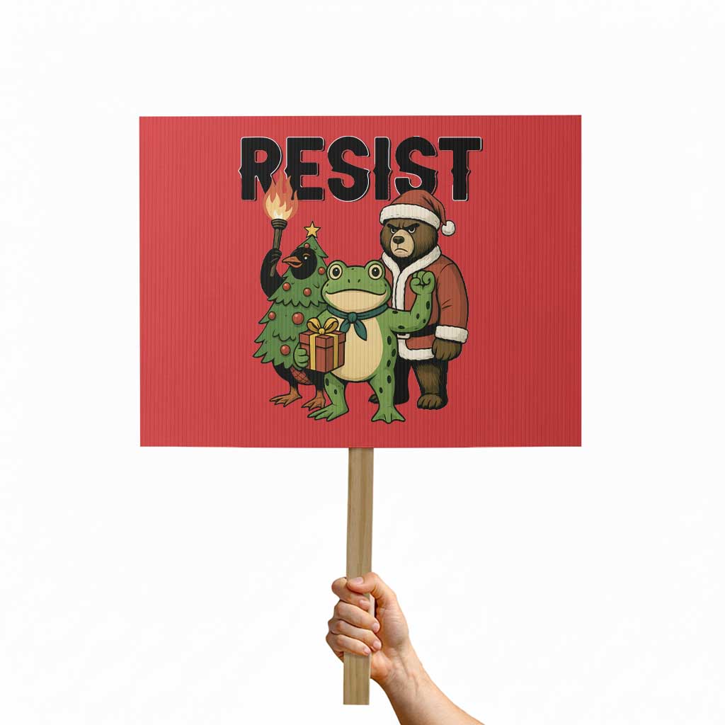 Portland Frog Protest Frogs Together Strong Protest Sign Funny Holiday Gift - Wonder Print Shop