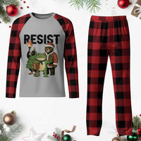 Portland Frog Protest Frogs Together Strong Plaid Pajama Set Funny Holiday Gift - Wonder Print Shop