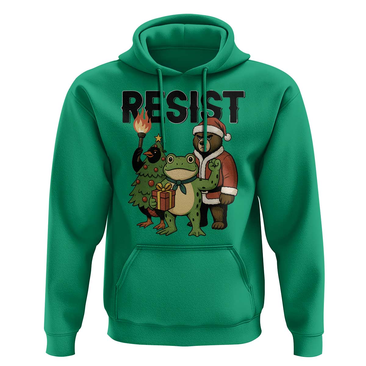 Portland Frog Protest Frogs Together Strong Hoodie Funny Holiday Gift - Wonder Print Shop