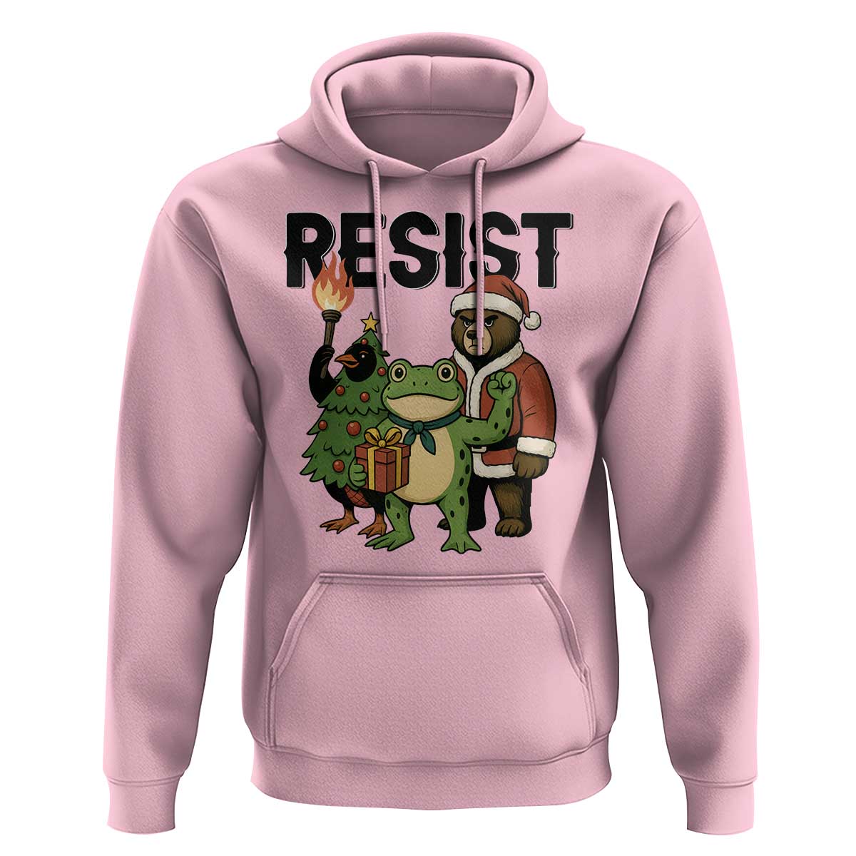 Portland Frog Protest Frogs Together Strong Hoodie Funny Holiday Gift - Wonder Print Shop