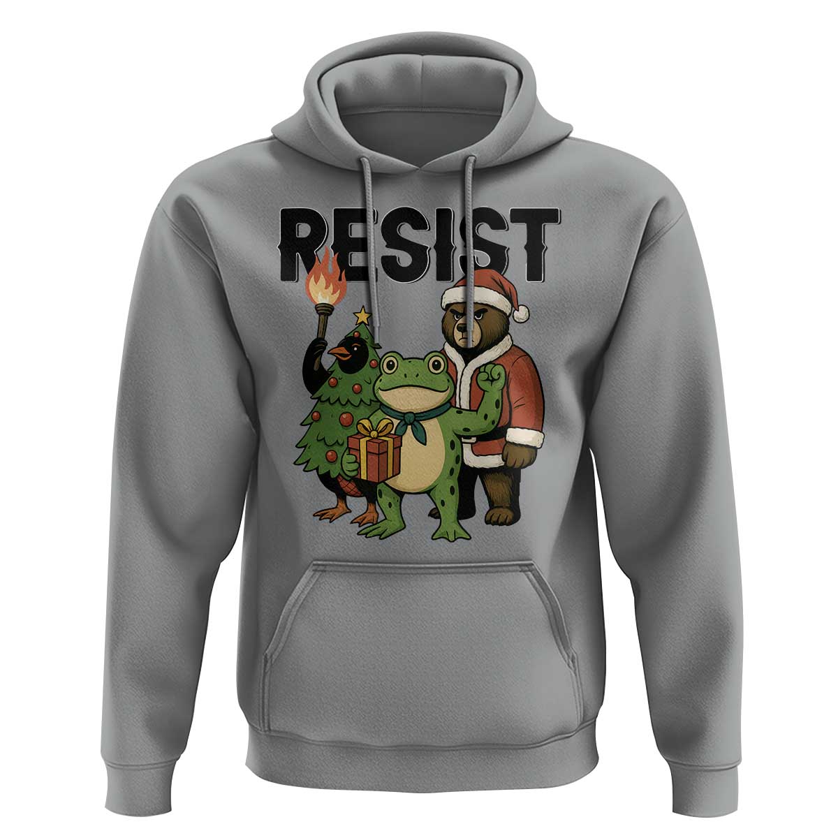 Portland Frog Protest Frogs Together Strong Hoodie Funny Holiday Gift - Wonder Print Shop