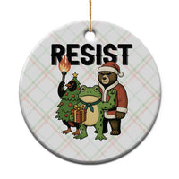Portland Frog Protest Frogs Together Strong Ceramic Ornament Funny Holiday Gift - Wonder Print Shop