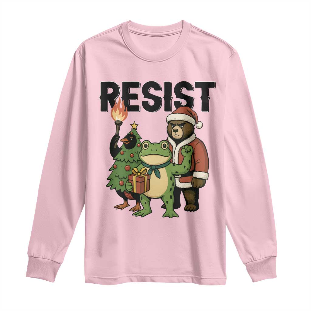 Portland Frog Protest Frogs Together Strong Long Sleeve Shirt Funny Holiday Gift - Wonder Print Shop