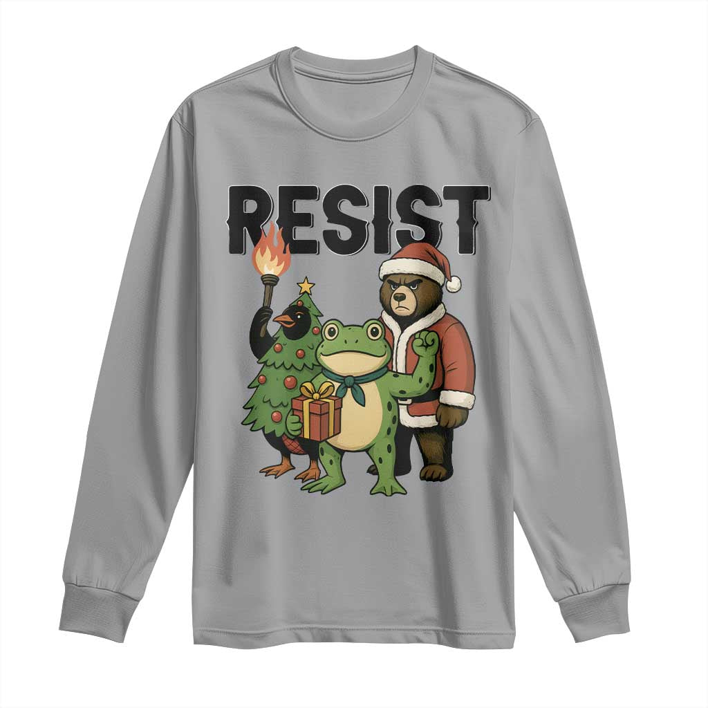 Portland Frog Protest Frogs Together Strong Long Sleeve Shirt Funny Holiday Gift - Wonder Print Shop