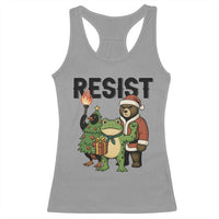 Portland Frog Protest Frogs Together Strong Racerback Tank Top Funny Holiday Gift - Wonder Print Shop