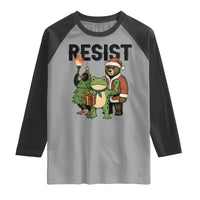 Portland Frog Protest Frogs Together Strong Raglan Shirt Funny Holiday Gift - Wonder Print Shop