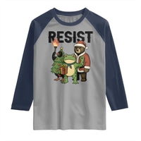 Portland Frog Protest Frogs Together Strong Raglan Shirt Funny Holiday Gift - Wonder Print Shop