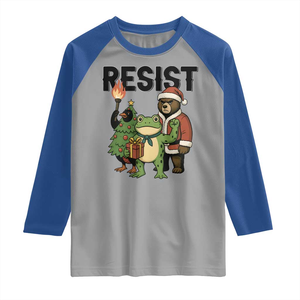 Portland Frog Protest Frogs Together Strong Raglan Shirt Funny Holiday Gift - Wonder Print Shop