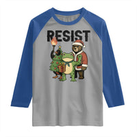 Portland Frog Protest Frogs Together Strong Raglan Shirt Funny Holiday Gift - Wonder Print Shop