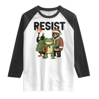Portland Frog Protest Frogs Together Strong Raglan Shirt Funny Holiday Gift - Wonder Print Shop