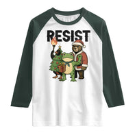 Portland Frog Protest Frogs Together Strong Raglan Shirt Funny Holiday Gift - Wonder Print Shop