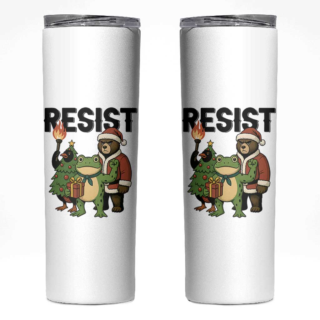Portland Frog Protest Frogs Together Strong Skinny Tumbler Funny Holiday Gift - Wonder Print Shop