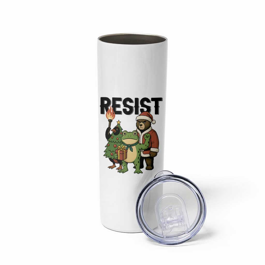 Portland Frog Protest Frogs Together Strong Skinny Tumbler Funny Holiday Gift - Wonder Print Shop