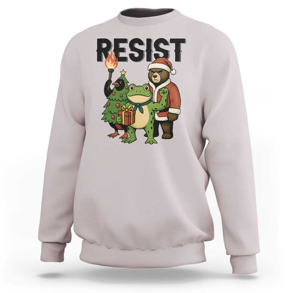 Portland Frog Protest Frogs Together Strong Sweatshirt Funny Holiday Gift - Wonder Print Shop