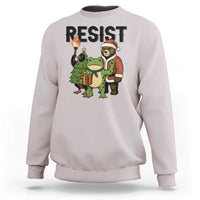 Portland Frog Protest Frogs Together Strong Sweatshirt Funny Holiday Gift - Wonder Print Shop
