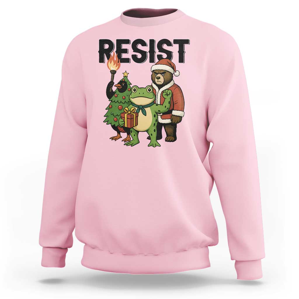 Portland Frog Protest Frogs Together Strong Sweatshirt Funny Holiday Gift - Wonder Print Shop