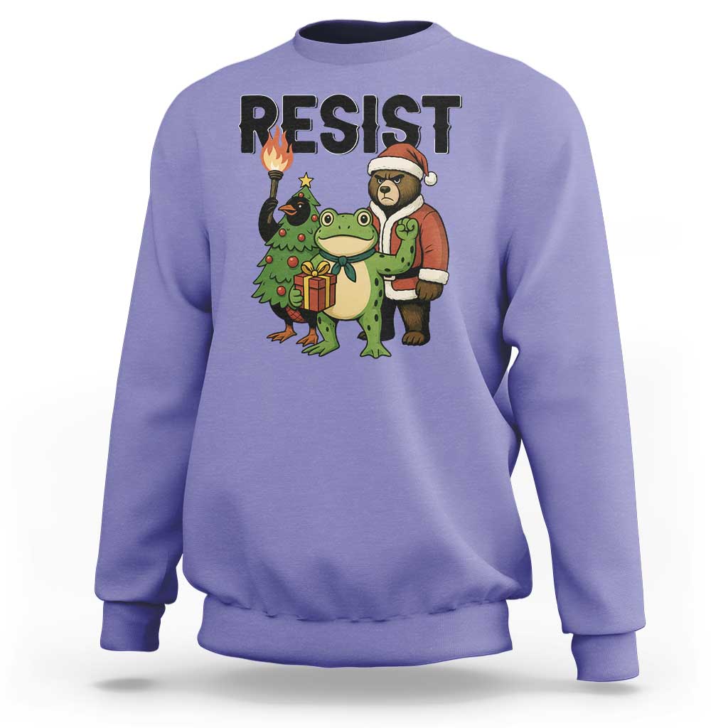 Portland Frog Protest Frogs Together Strong Sweatshirt Funny Holiday Gift - Wonder Print Shop