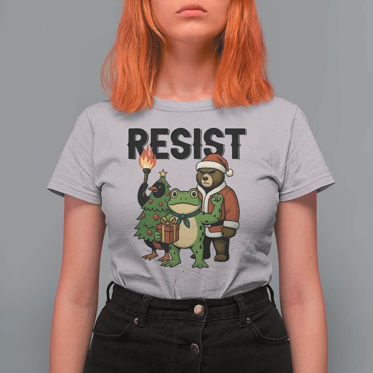 Portland Frog Protest Frogs Together Strong T Shirt For Women Funny Holiday Gift - Wonder Print Shop