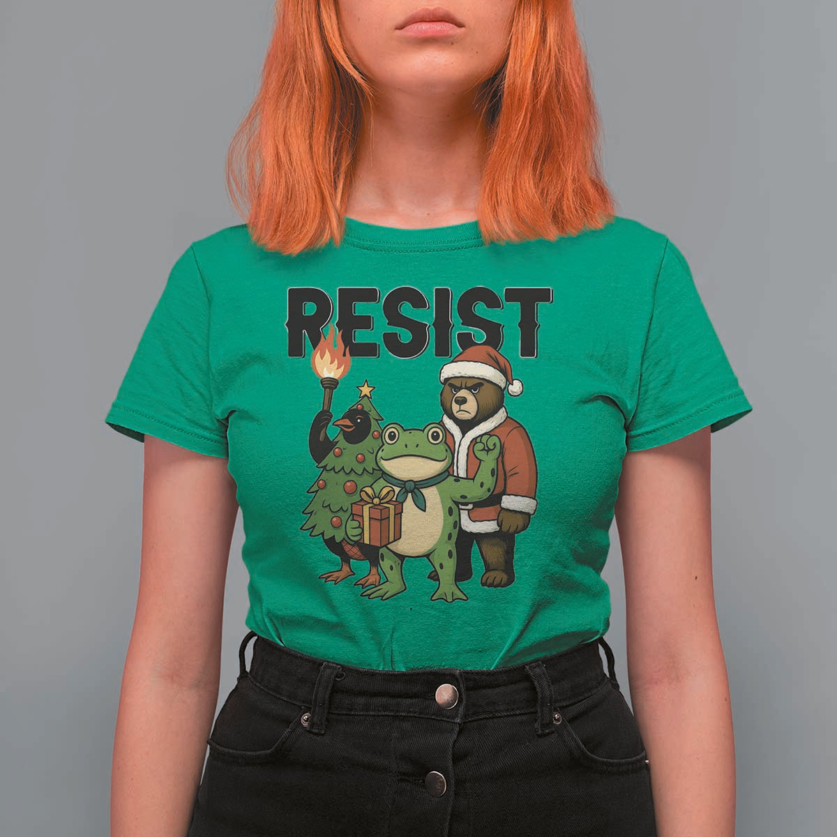 Portland Frog Protest Frogs Together Strong T Shirt For Women Funny Holiday Gift - Wonder Print Shop